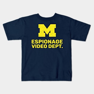 Michigan Espionage Dept Michigan Video Department Kids T-Shirt